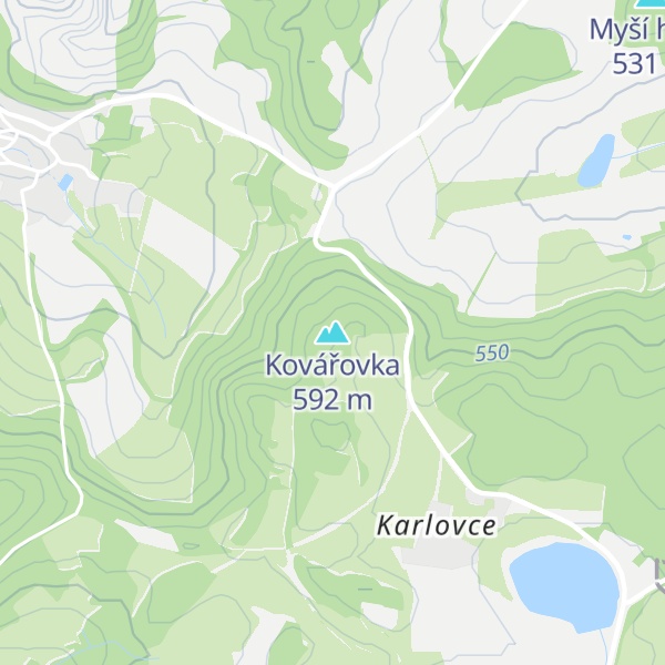 Map of Kovářovka