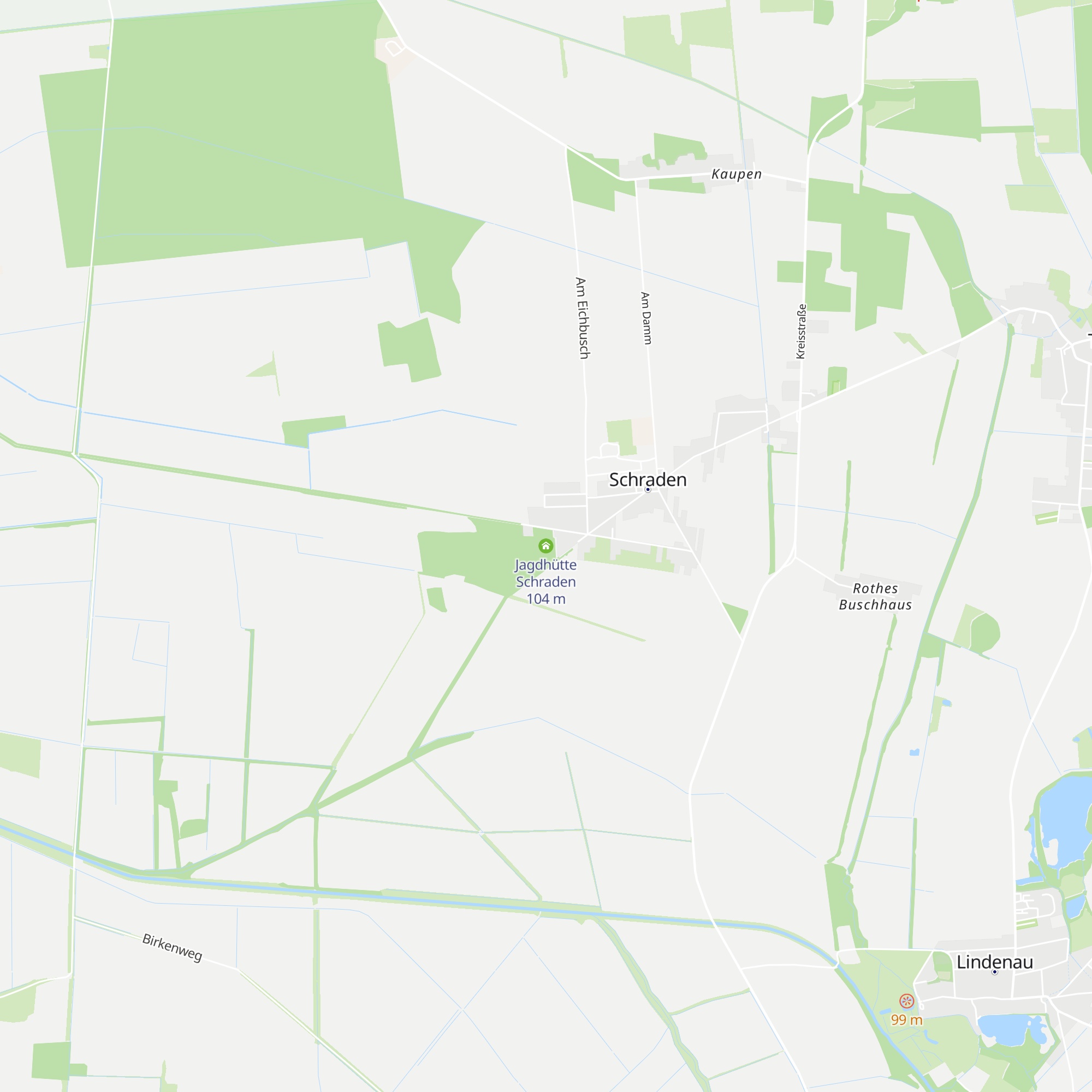 Jagdhütte Schraden map
