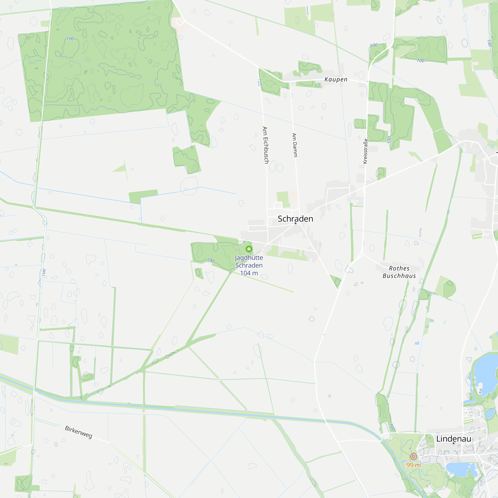 Jagdhütte Schraden map