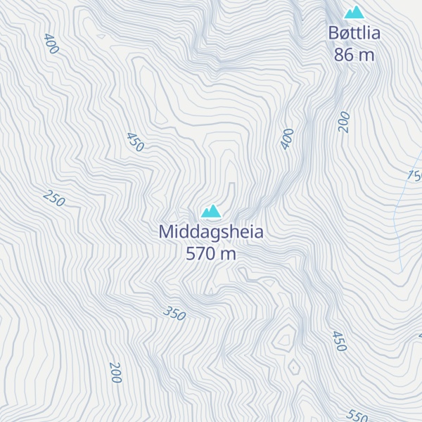 Map of Middagsheia
