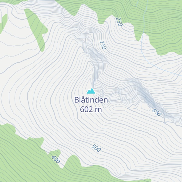 Map of Blåtinden