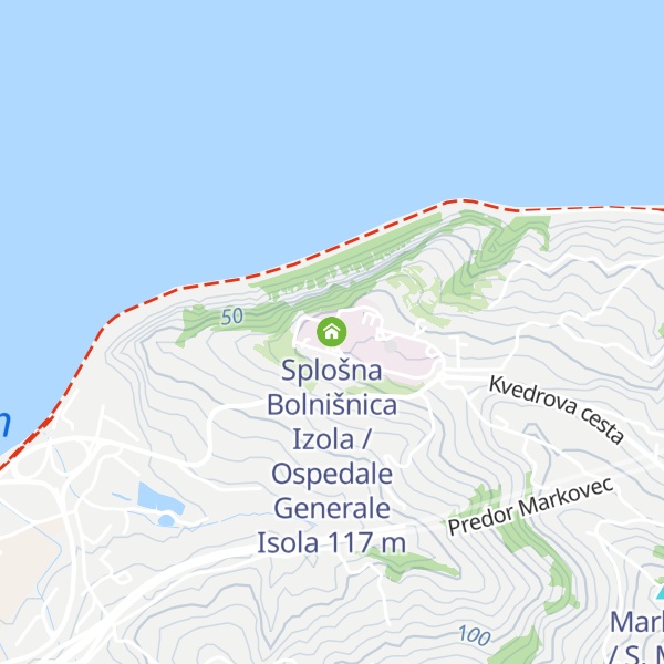 Map of Splošna Bolnišnica Izola / Ospedale Generale Isola