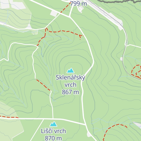 Map of Sklenářský vrch