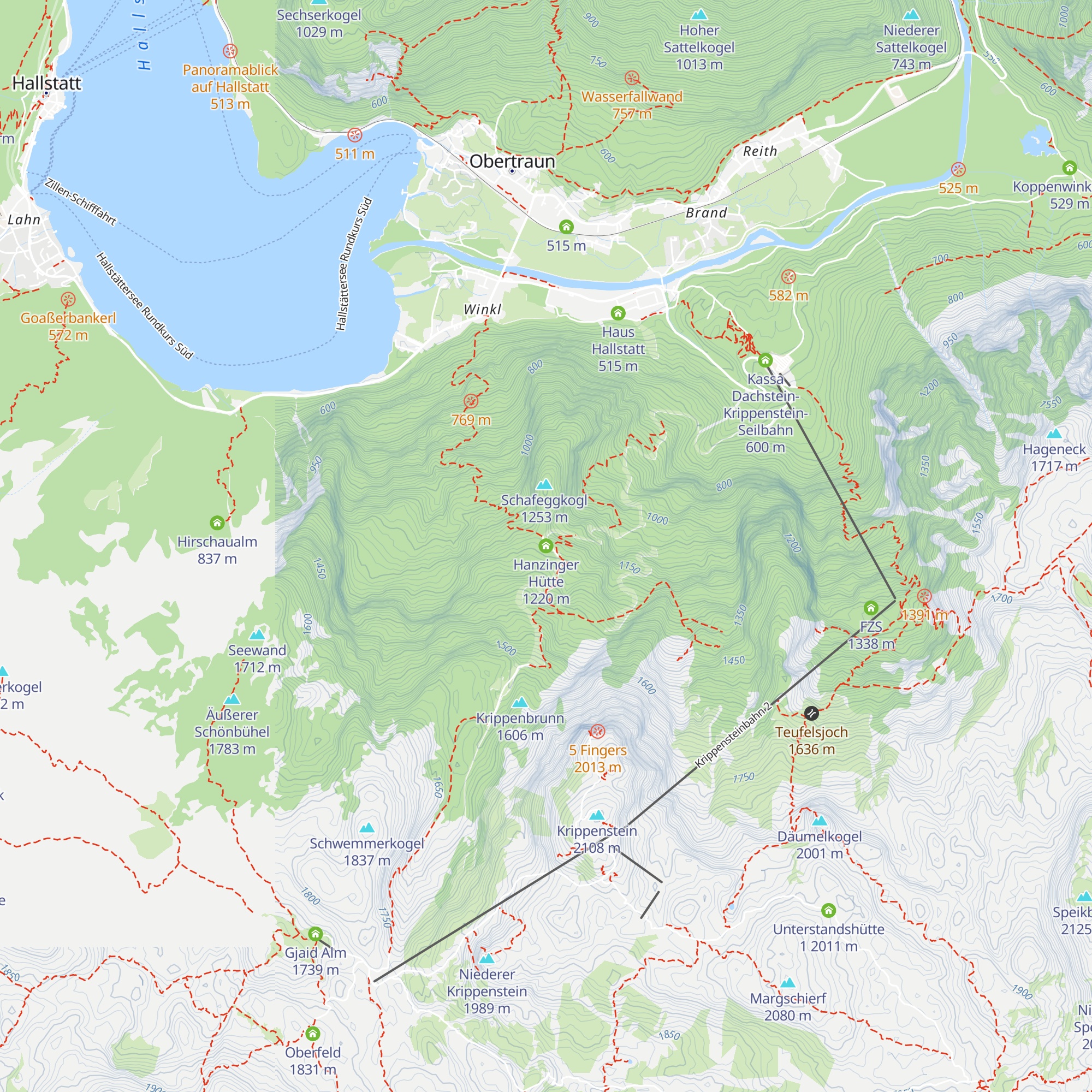 Hanzinger Hütte map