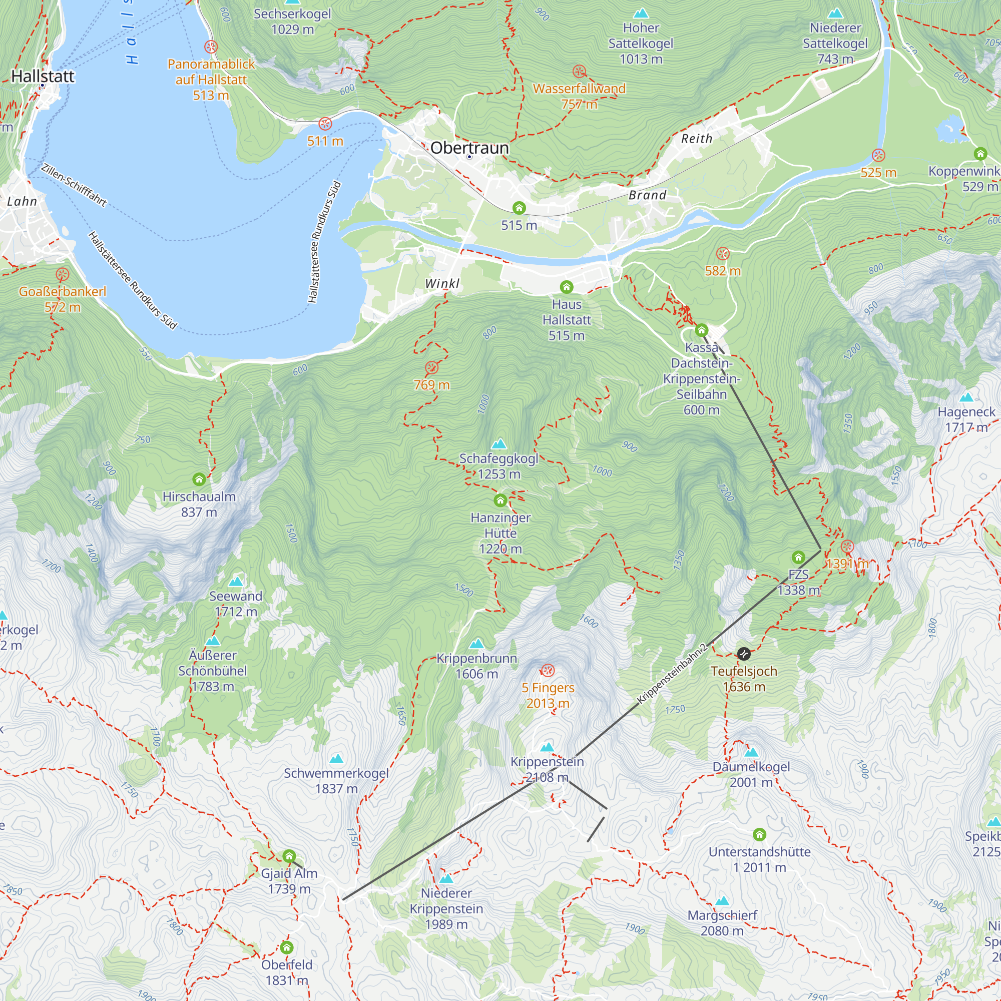 Hanzinger Hütte map