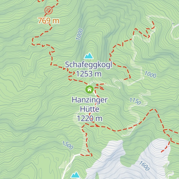 Map of Hanzinger Hütte