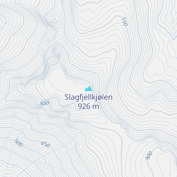 Map of Slagfjellkjølen
