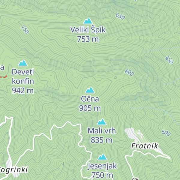Map of Očna