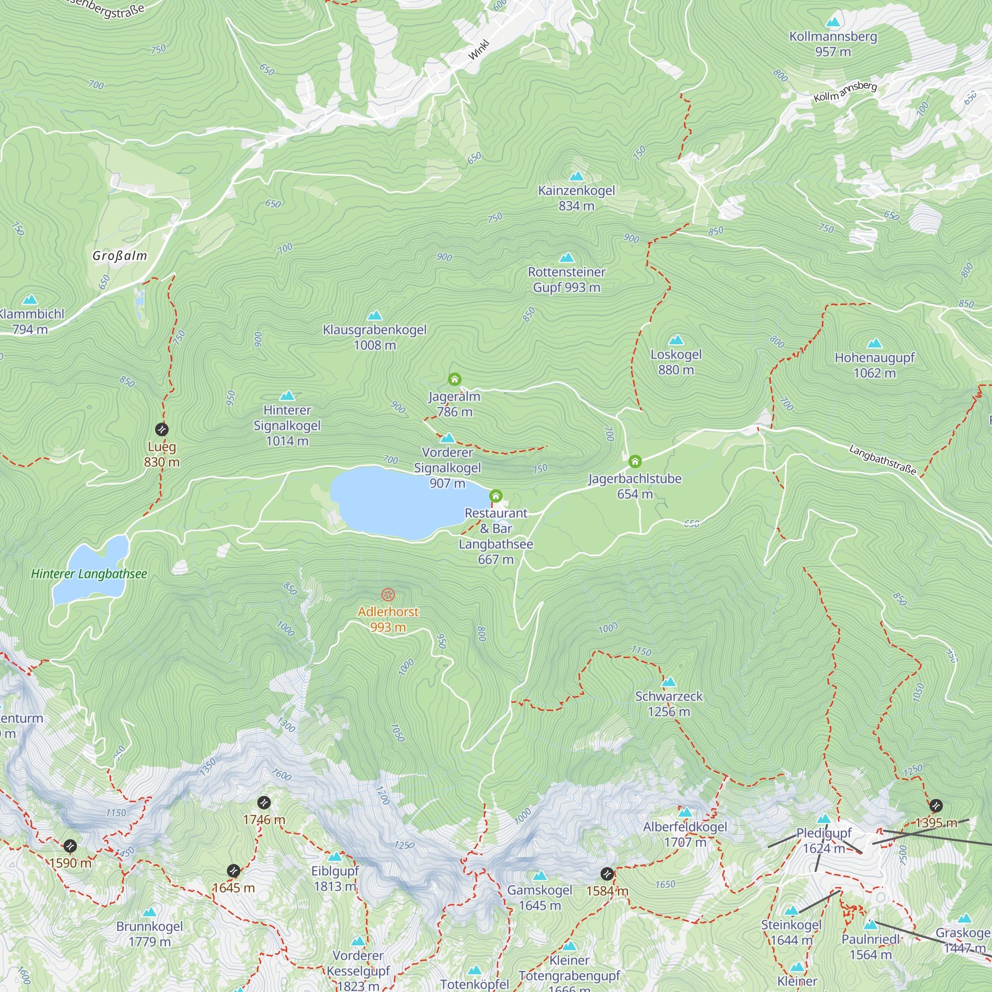 Restaurant & Bar Langbathsee map