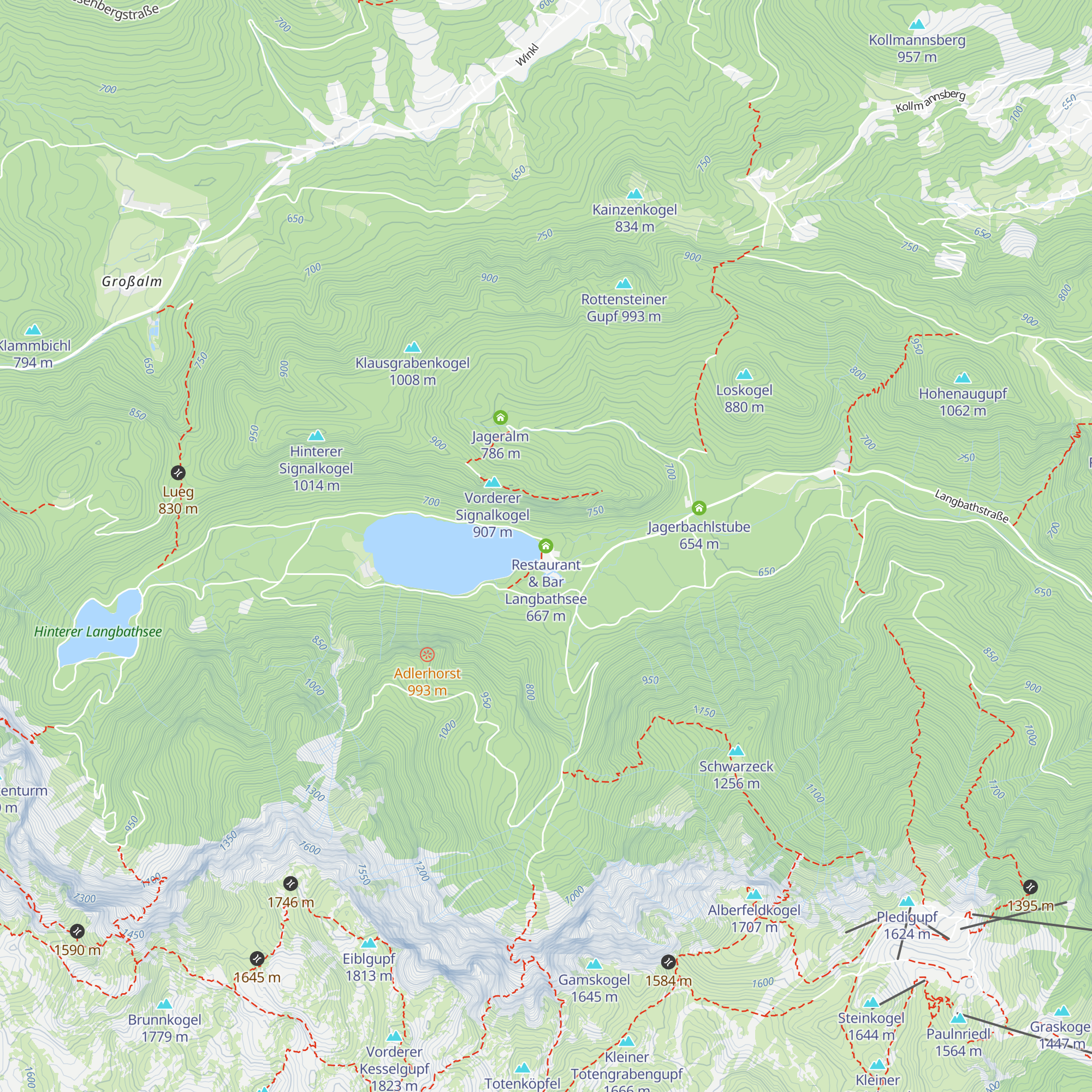 Restaurant & Bar Langbathsee map