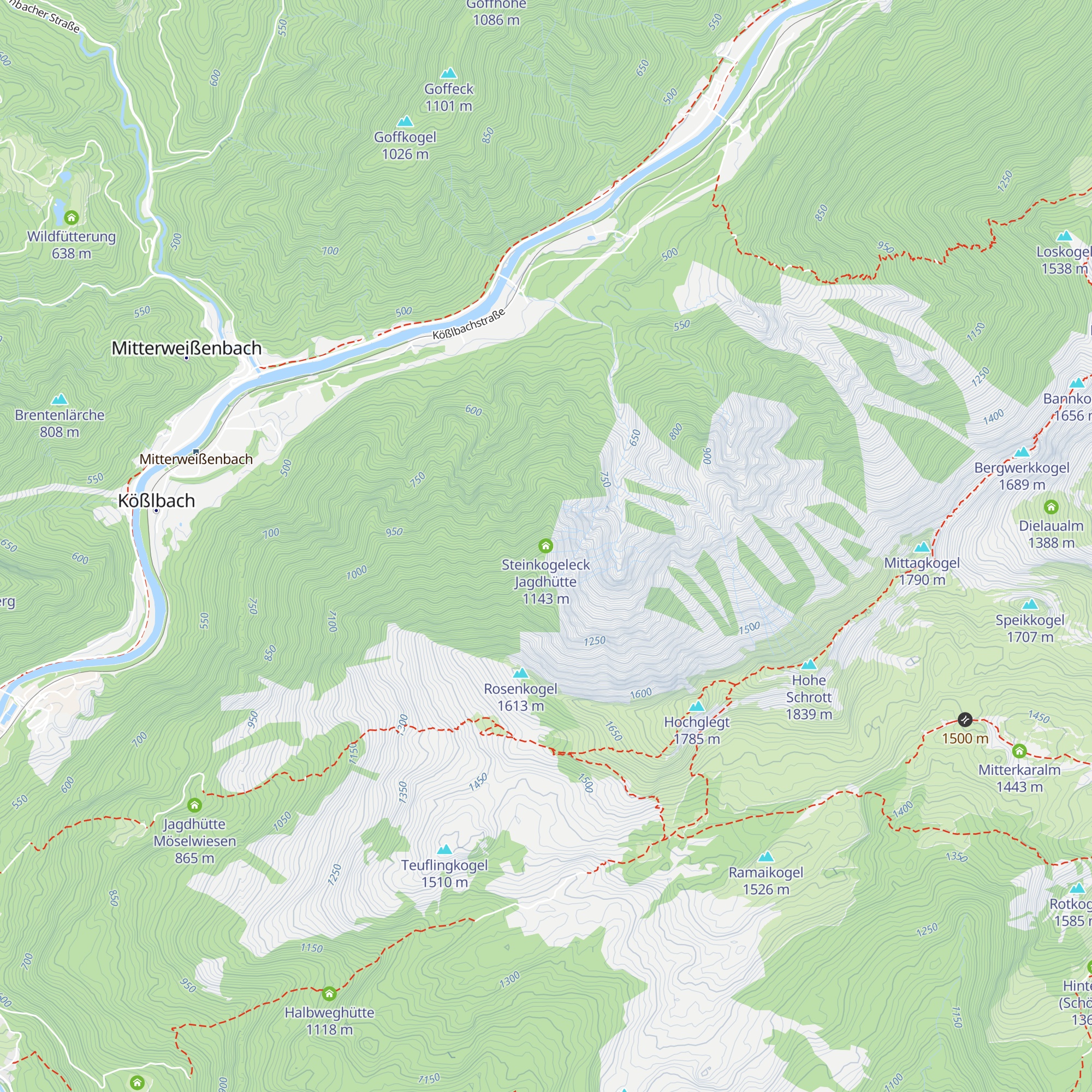 Steinkogeleck Jagdhütte map
