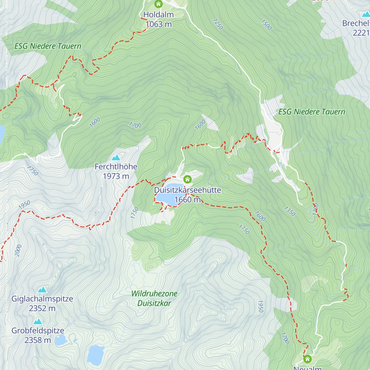 Fahrlechhütte map