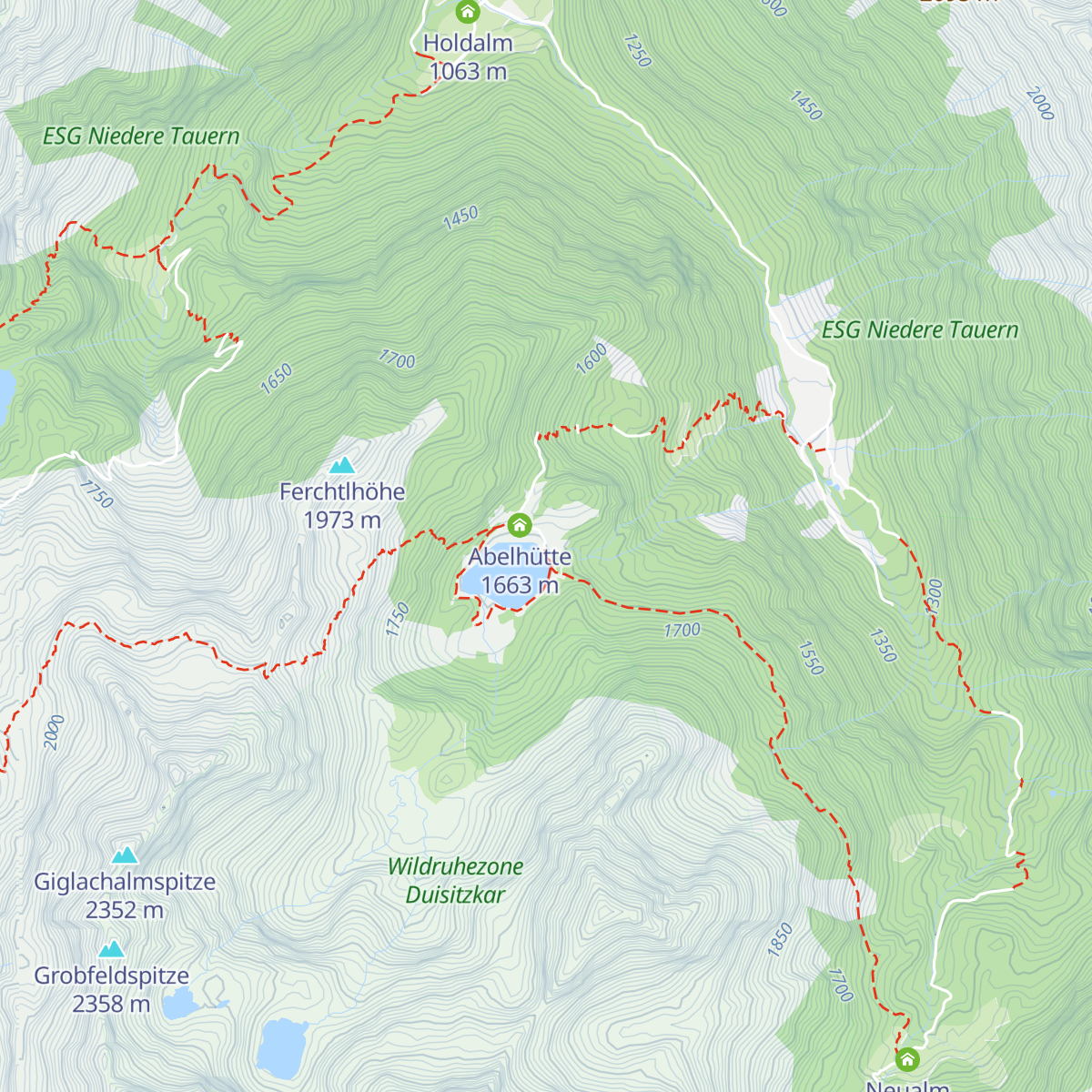 Fahrlechhütte map