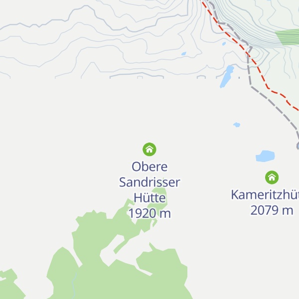 Map of Obere Sandrisser Hütte