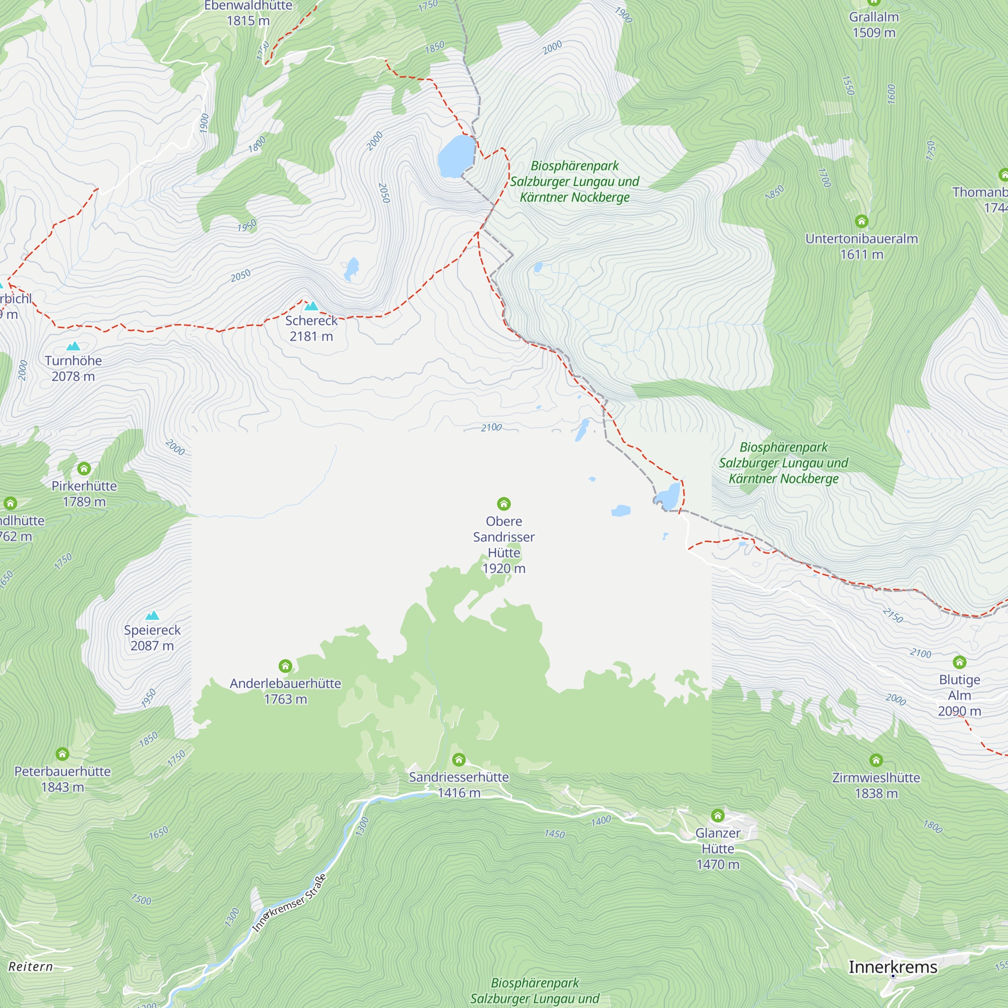 Obere Sandrisser Hütte map