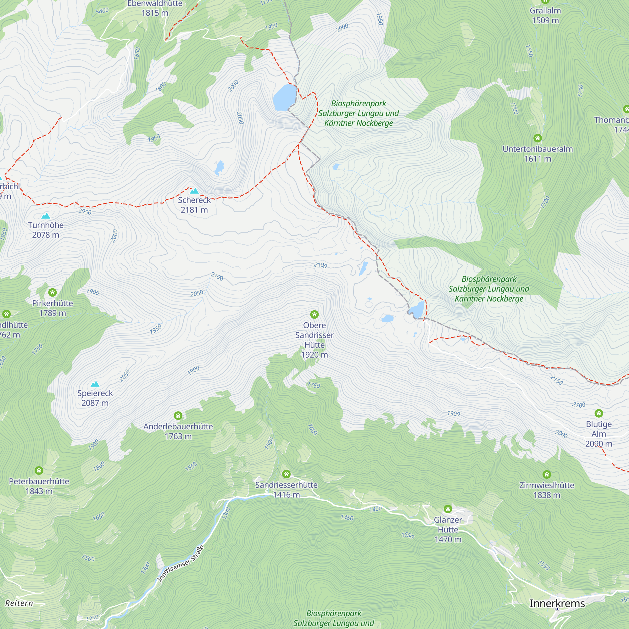 Obere Sandrisser Hütte map