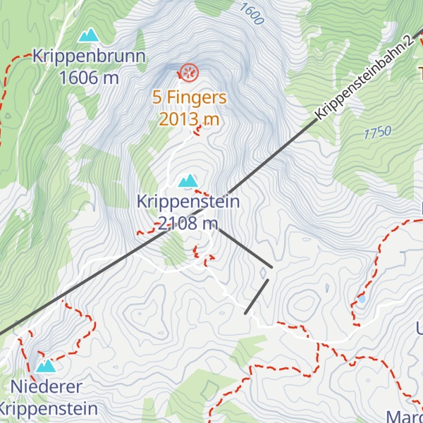Map of Bergrestaurant Dachstein Krippenstein