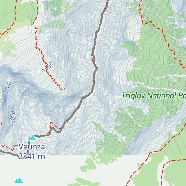 Map of Cima Strugova