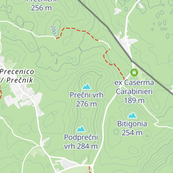 Map of Prečni vrh