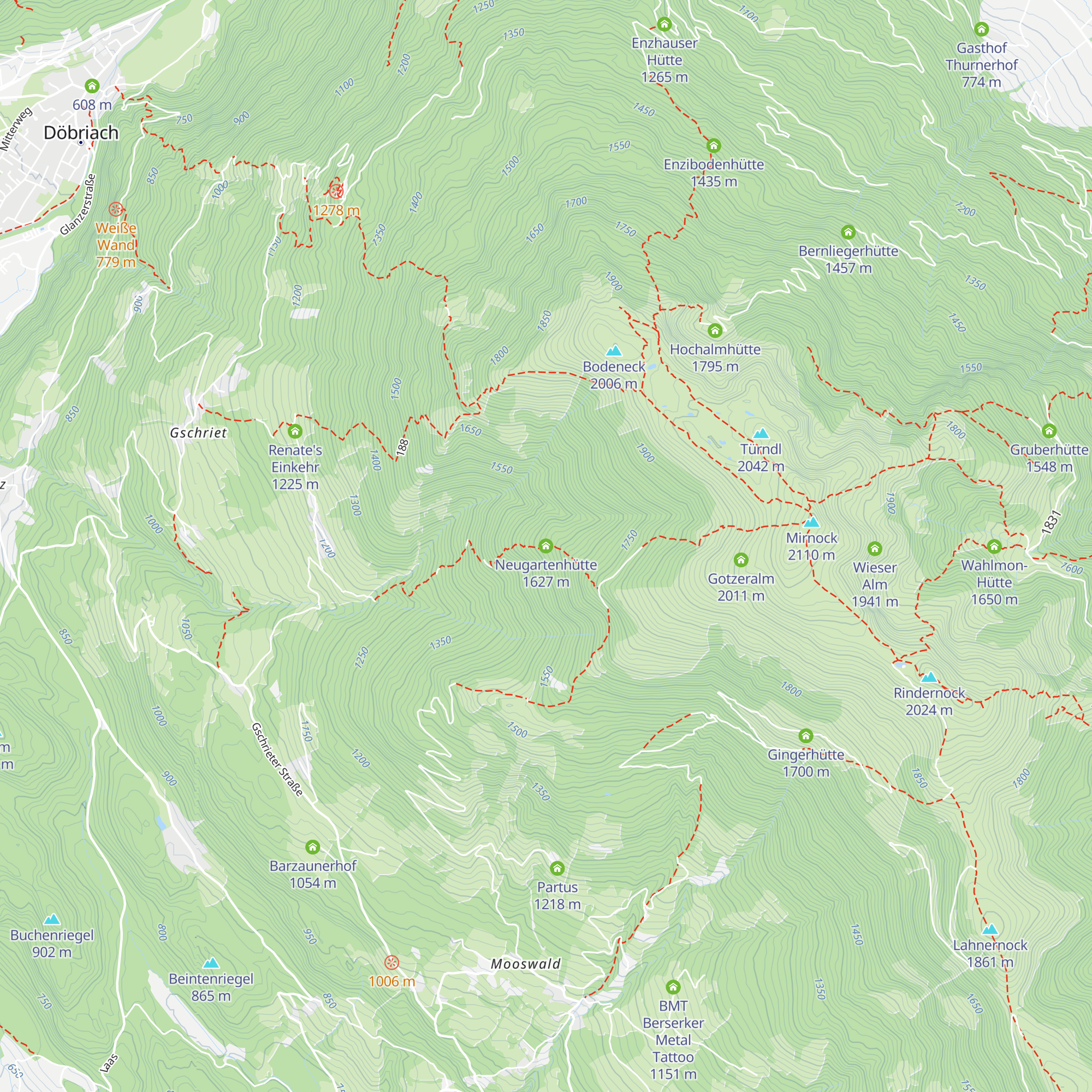 Neugartenhütte map