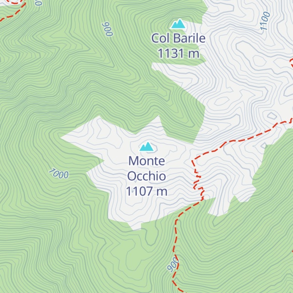 Map of Monte Occhio