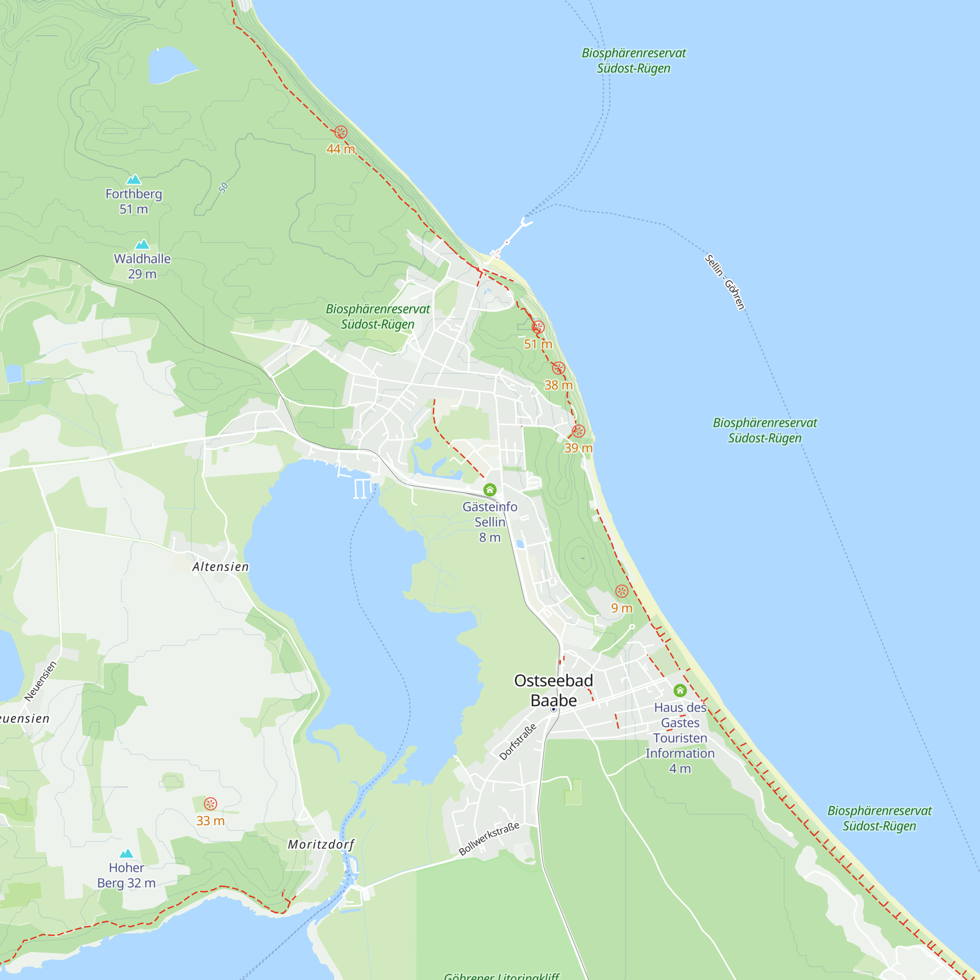 Gästeinfo Sellin map