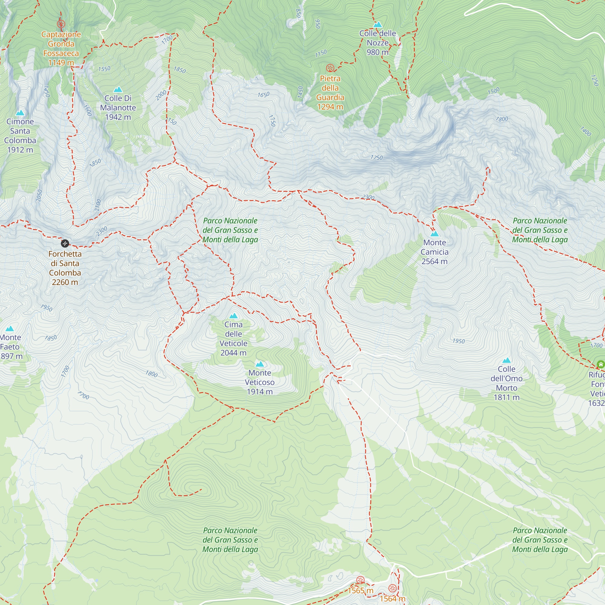 Bivacco Desiati (ex Lubrano) map