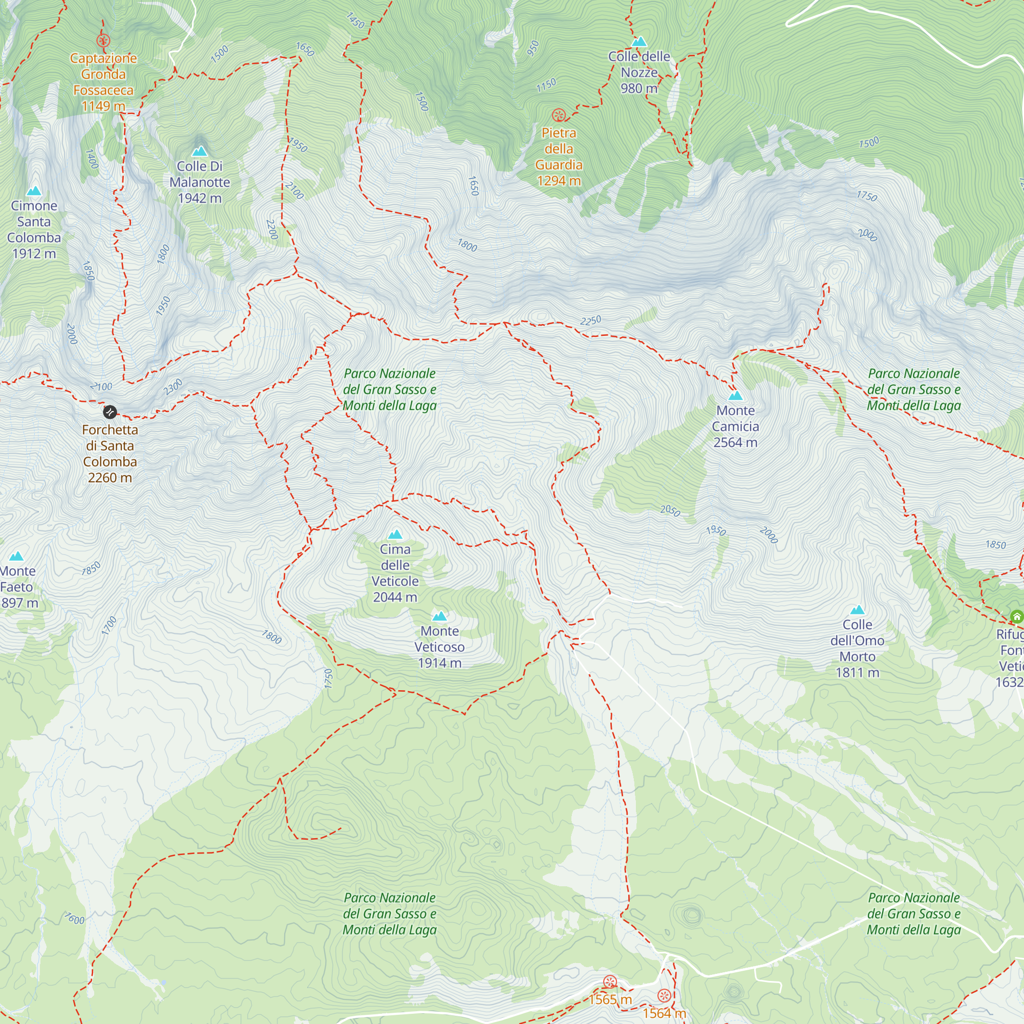 Bivacco Desiati (ex Lubrano) map