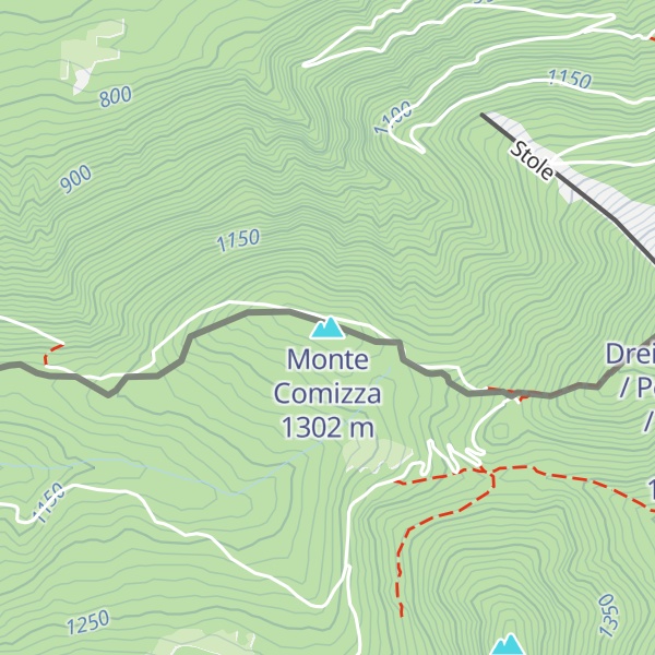 Map of Monte Comizza