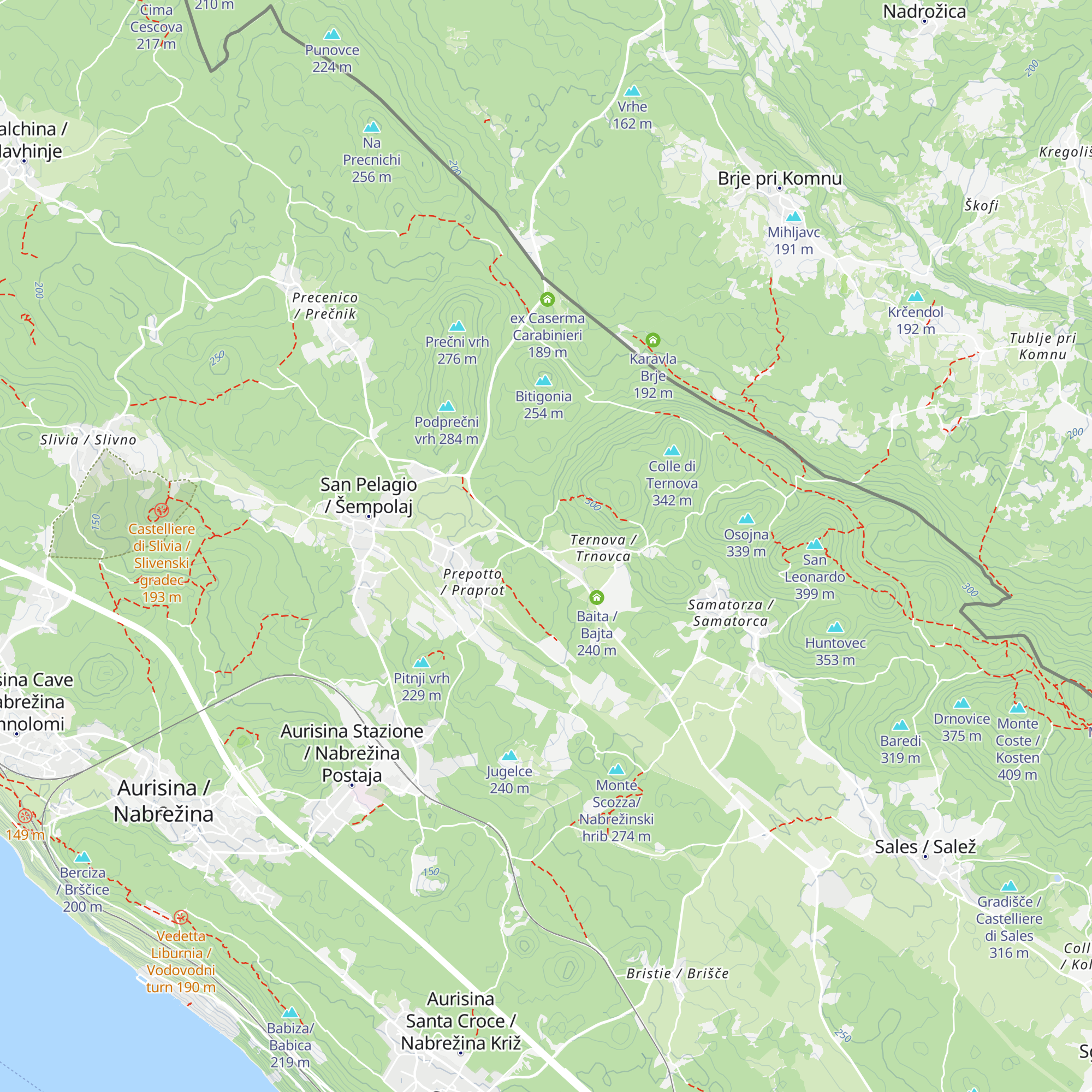 Trattoria / Gostilna Suban map