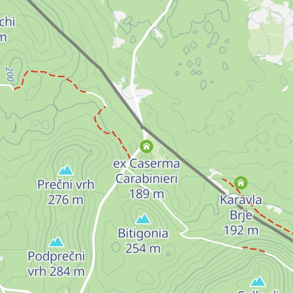 Map of ex Caserma Carabinieri