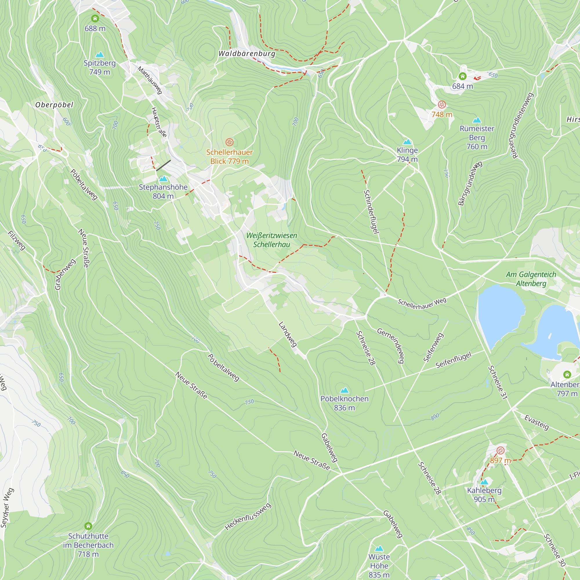 Weißeritzhütte map
