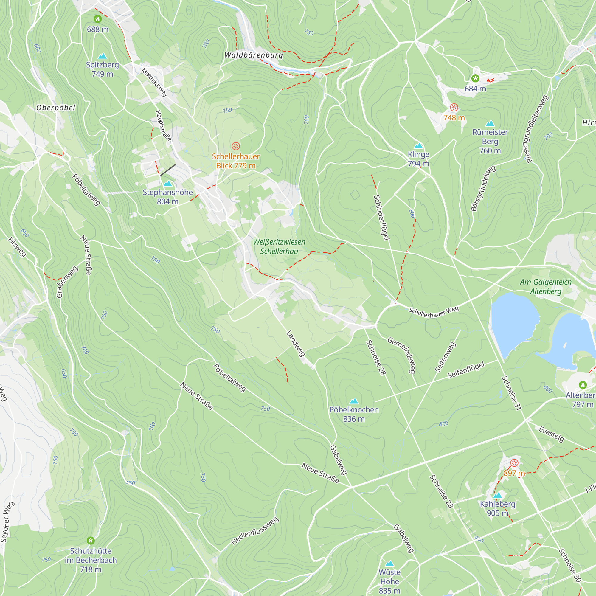 Weißeritzhütte map
