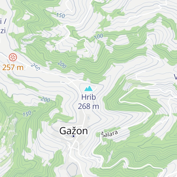 Map of Hrib