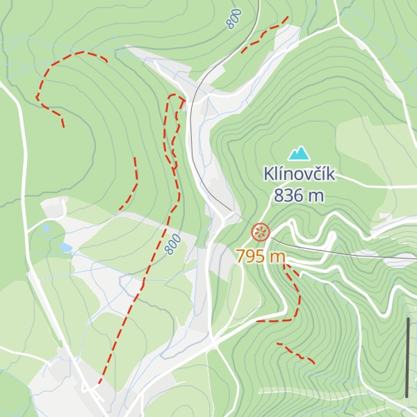 Map of Bystřická Bouda