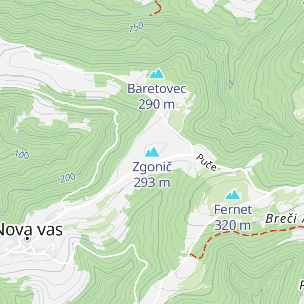 Map of Zgonič