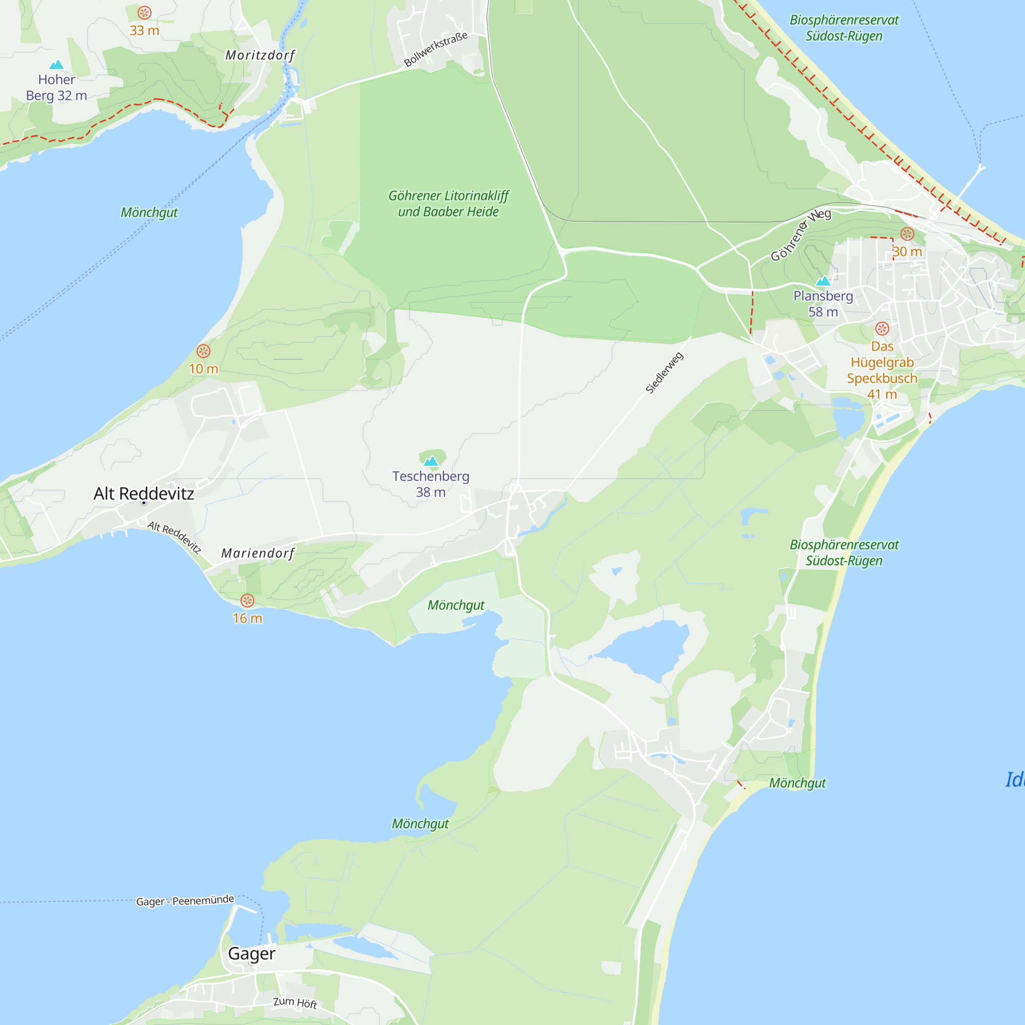 Kurverwaltung Mönchgut map