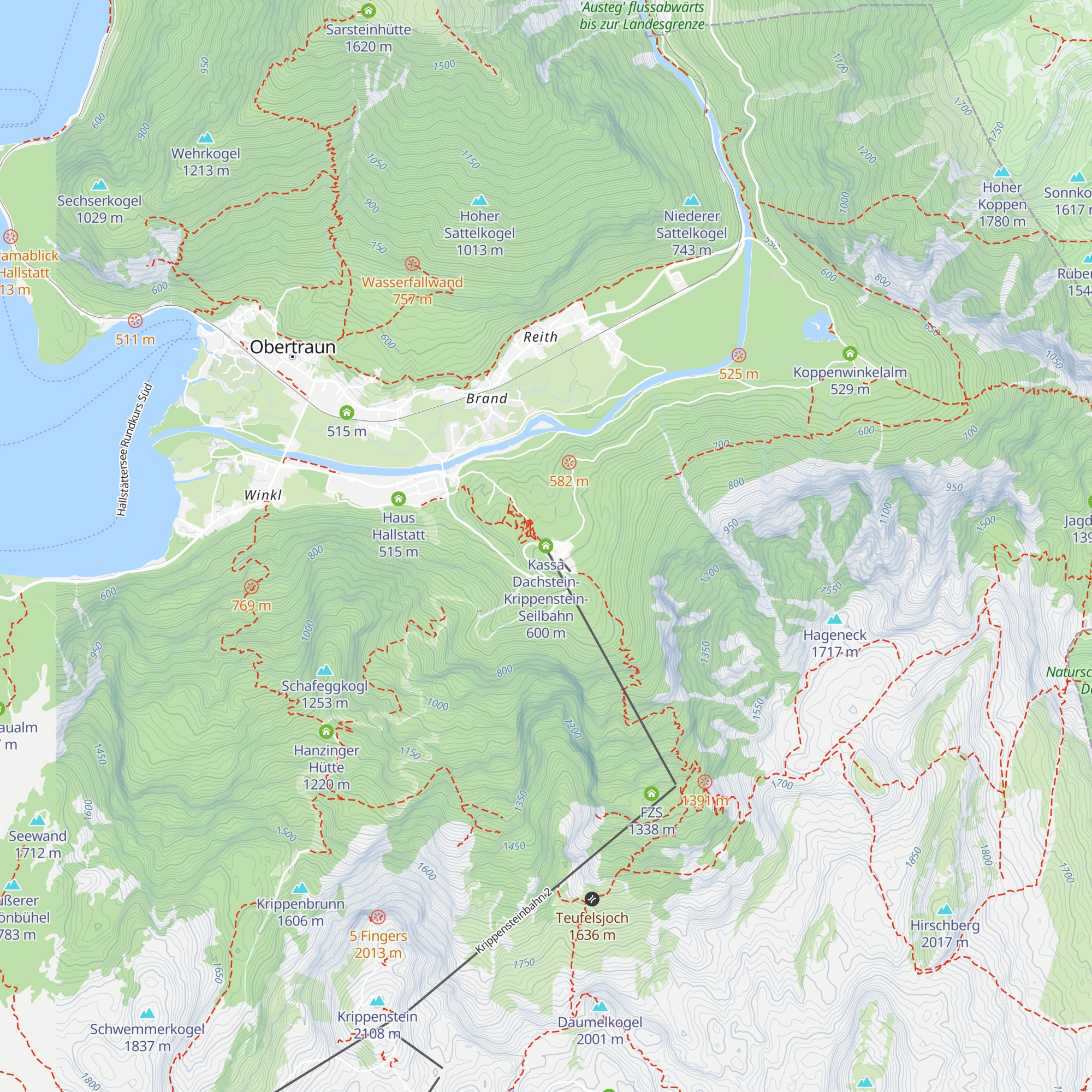 Kassa Dachstein-Krippenstein-Seilbahn map