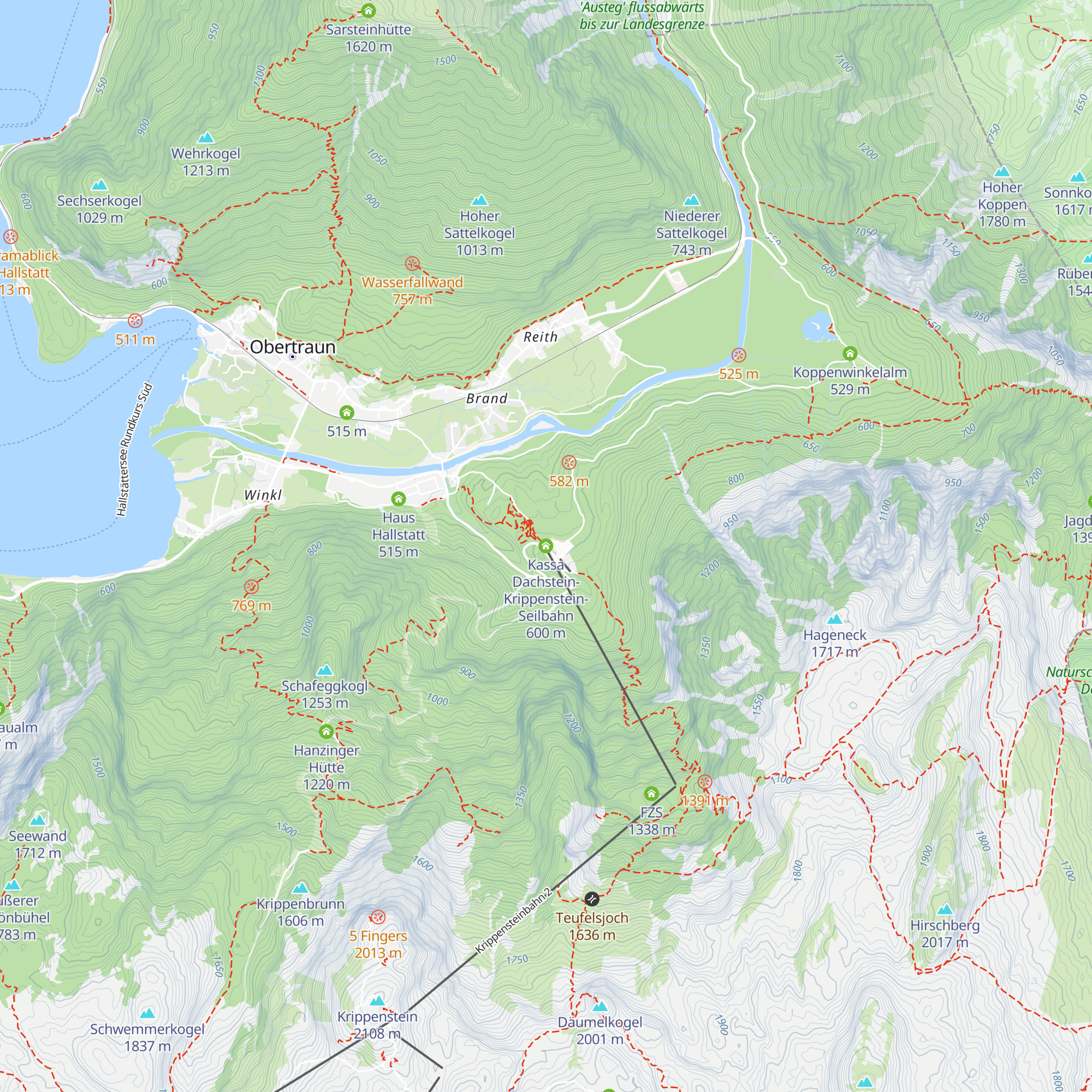 Kassa Dachstein-Krippenstein-Seilbahn map