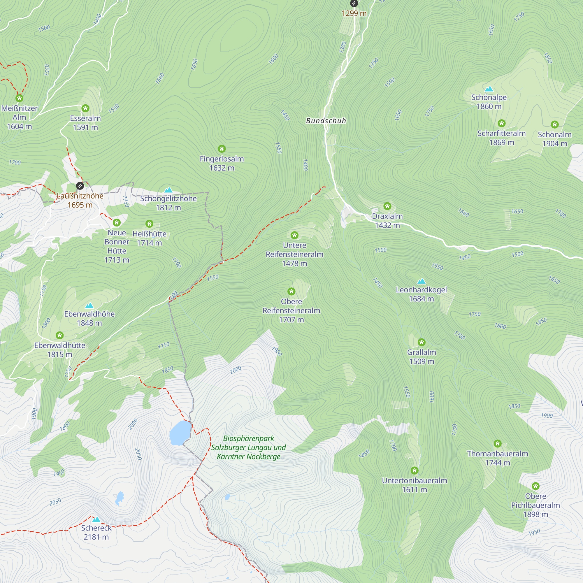 Obere Reifensteineralm map