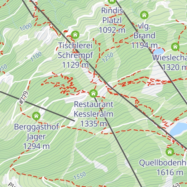 Map of Restaurant Kessleralm