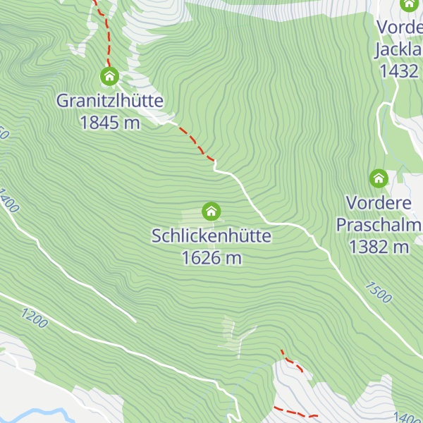 Map of Schlickenhütte
