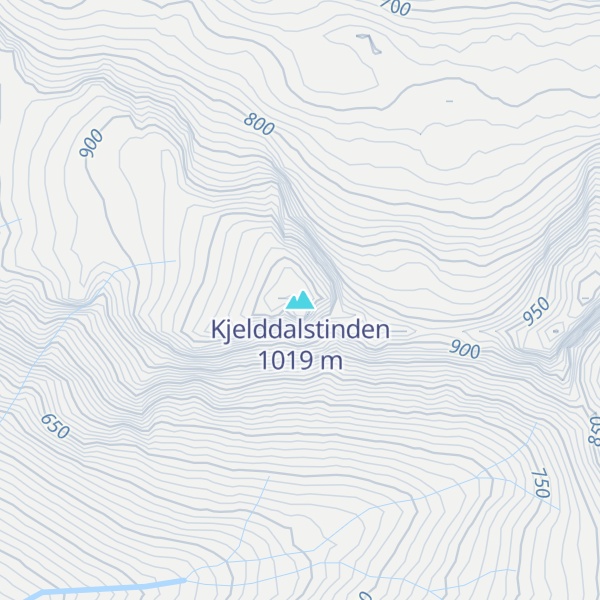 Map of Kjelddalstinden