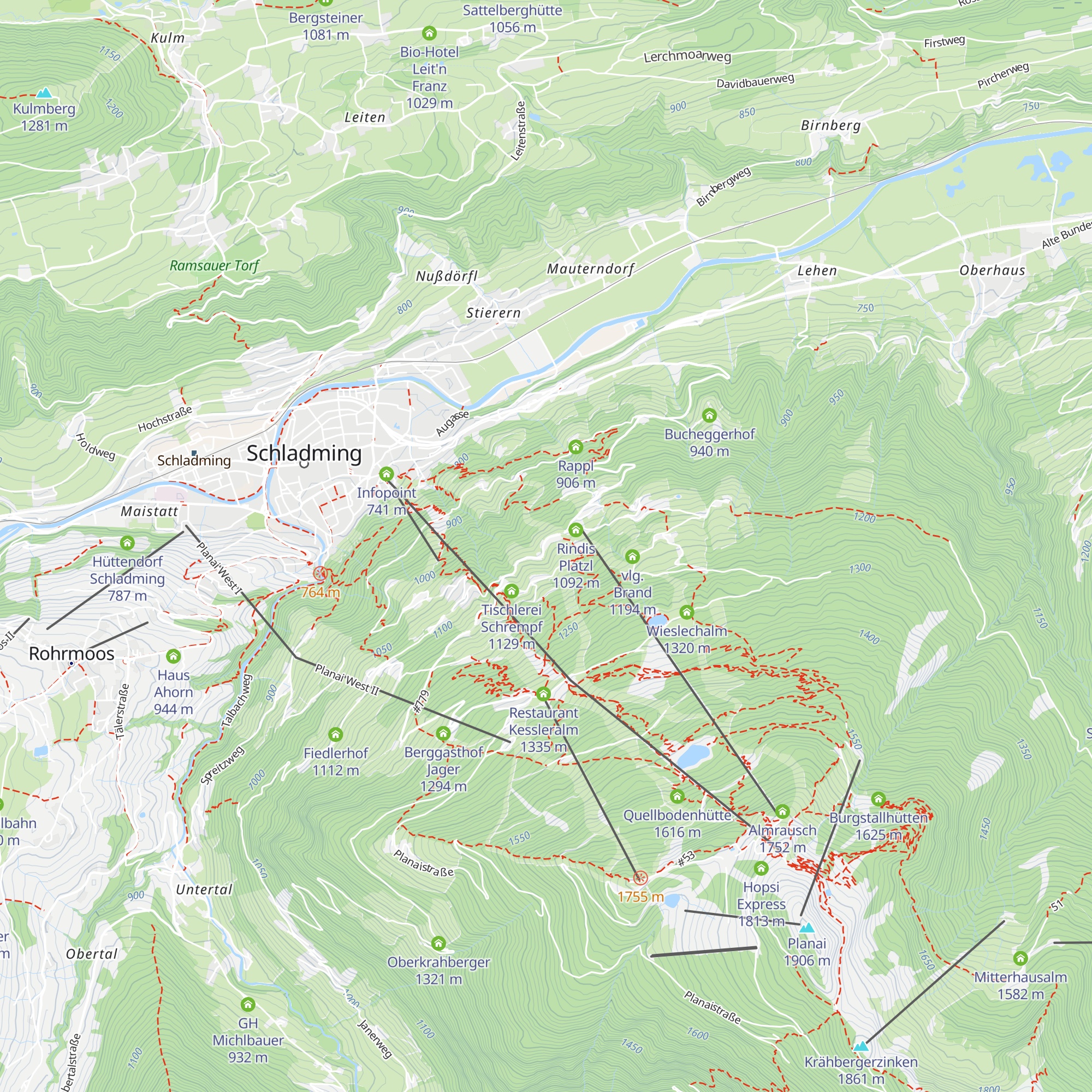 Posers Bergwelt map