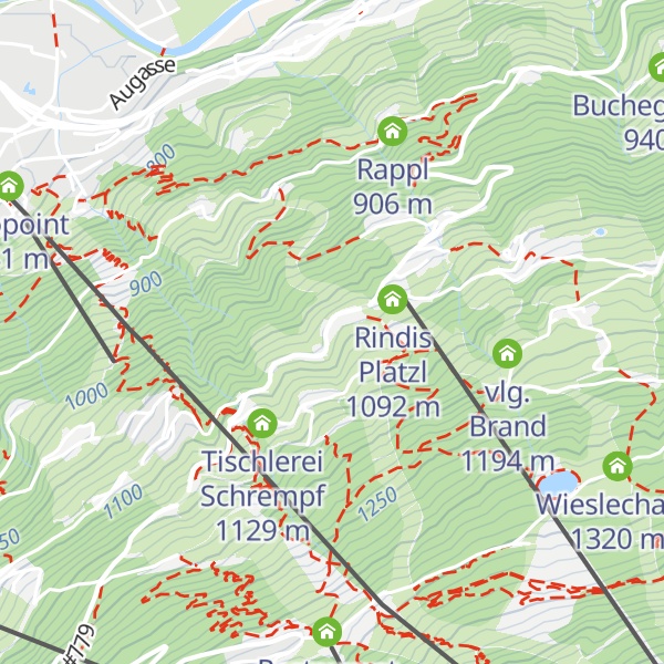 Map of Posers Bergwelt