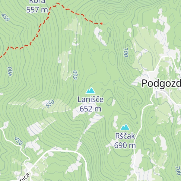 Map of Lanišče