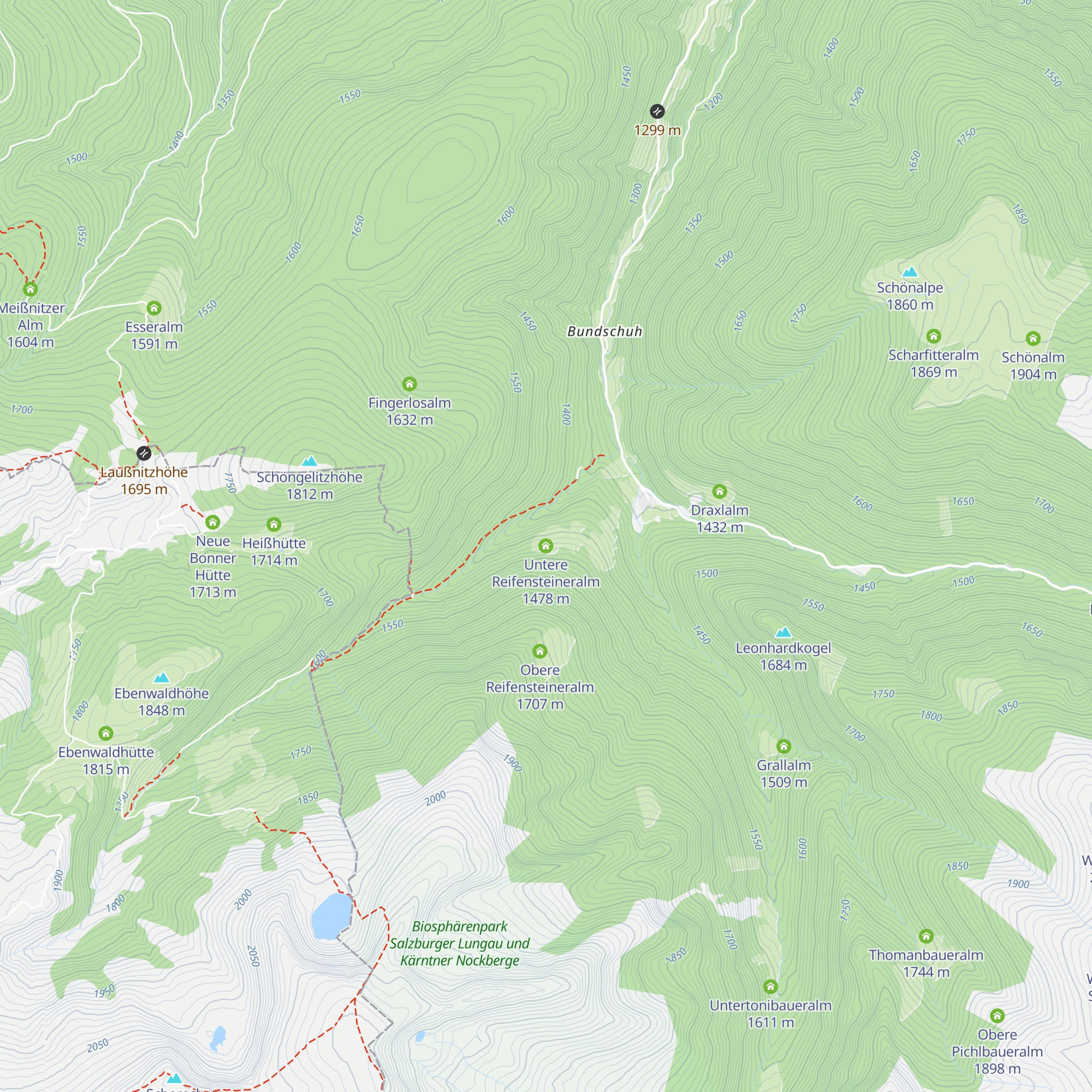 Untere Reifensteineralm map