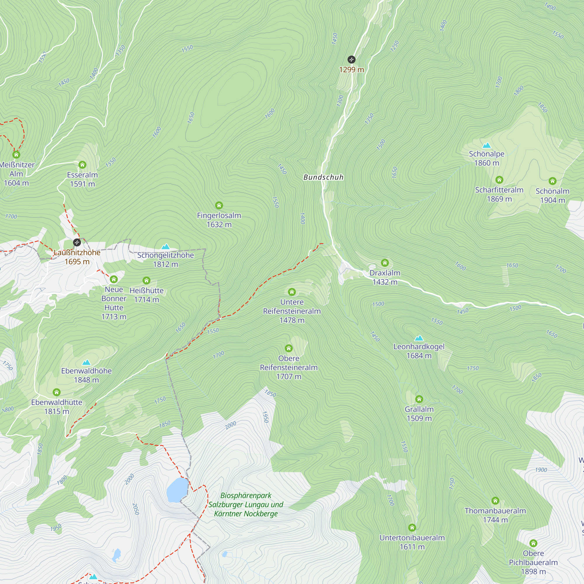 Untere Reifensteineralm map