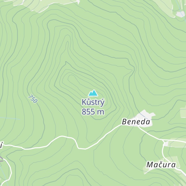 Map of Kůstrý