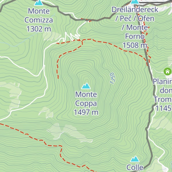 Map of Monte Coppa